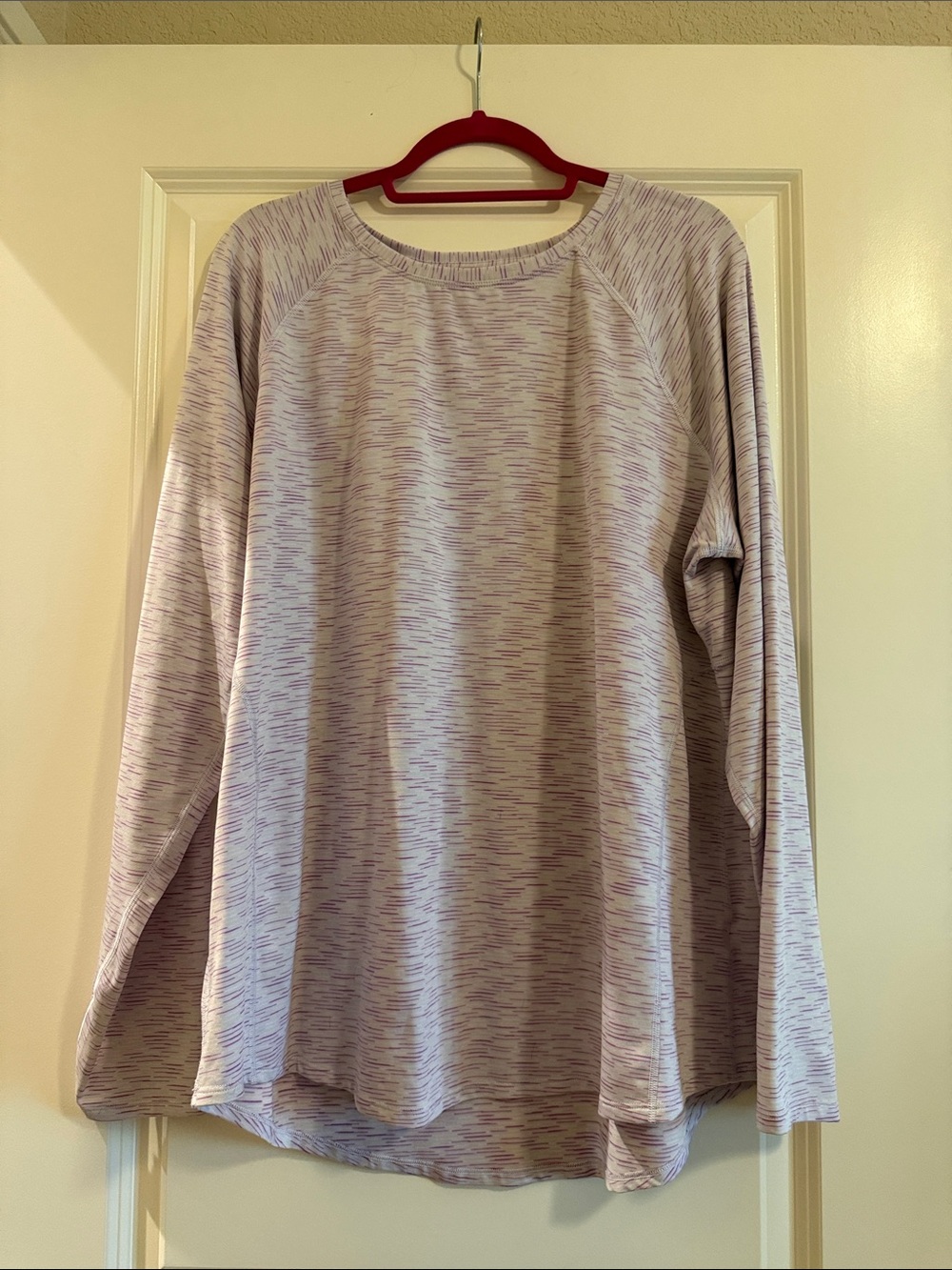 tek gear Lavender Space-Dye Long Sleeve Tee